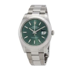 Datejust 41 Mint Green Fluted Motif Dial Automatic Oyster Watch M1263000021
