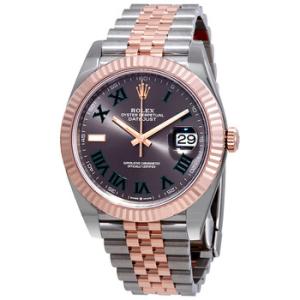 Datejust 41 Slate Dial Automatic Steel and 18k Everose Gold Jubilee Watch 126331GYRJ
