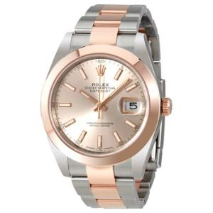 Datejust 41 Sundust Dial Steel and 18K Rose Gold Watch 126301SNSO