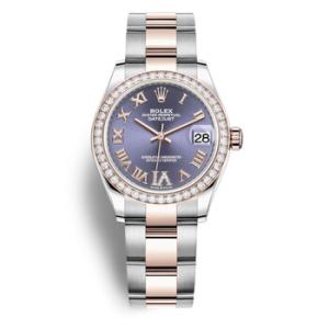 Datejust Aubergine Dial Automatic Steel and Everose Gold Oyster Watch 278381AURDO