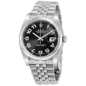 Datejust Black Concentric Dial Stainless Steel Jubilee Watch 116200BKCAJ