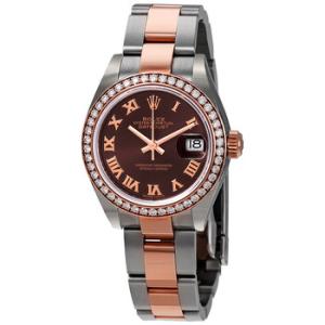 Datejust Chocolate Dial Automatic Steel and 18K Everose Gold Oyster Watch 279381CHRO