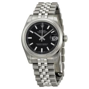 Datejust Lady 31 Black Dial Stainless Steel Jubilee Bracelet Automatic Watch 178240BKSJ