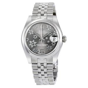 Datejust Lady 31 Floral Rhodium Dial Stainless Steel Jubilee Bracelet Automatic Watch 178240RFJ