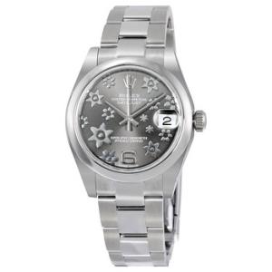 Datejust Lady 31 Floral Rhodium Dial Stainless Steel Oyster Bracelet Automatic Watch 178240RFO