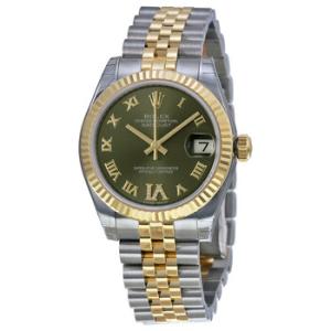 Datejust Lady 31 Green Dial Stainless Steel and 18K Yellow Gold Jubilee Bracelet Automatic Watch 178273GNRJ