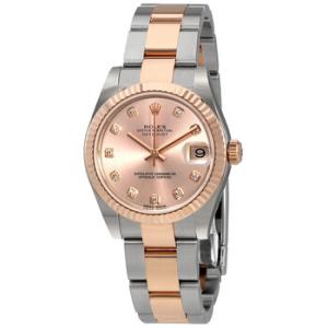 Datejust Lady 31 Pink Dial Stainless Steel and 18K Everose Gold Oyster Bracelet Automatic Watch 178271PDO