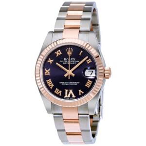 Datejust Lady 31 Purple Dial Stainless Steel and 18K Everose Gold Oyster Bracelet Automatic Watch 178271PURDO
