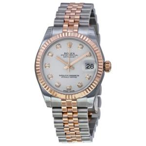 Datejust Lady 31 White Dial Stainless Steel and 18K Everose Gold Jubilee Bracelet Automatic Watch 178271WDJ
