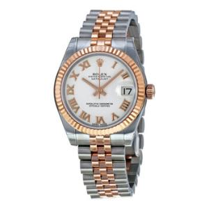 Datejust Lady 31 White Dial Stainless Steel and 18K Everose Gold Jubilee Bracelet Automatic Watch 178271WRJ