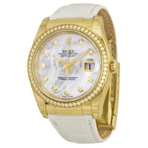 Datejust Mother of Pearl Dial 18kt Yellow Gold Watch 116188MDL