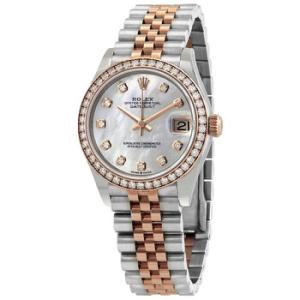 Datejust Mother of Pearl Diamond Dial Automatic Steel and Everose Gold Jubilee Watch 278381MDJ