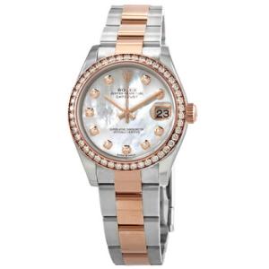 Datejust Mother of Pearl Diamond Dial Automatic Steel and Everose Gold Oyster Watch 278381MDO