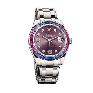 Datejust Red Grape Diamond Dial 18K White Gold Automatic Watch 86349PUDPM