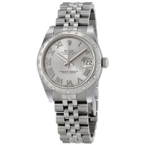 Datejust Rhodium Dial Stainless Steel and 18K White Gold Automatic Watch 178344SRJ