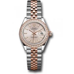 Datejust Sundust Dial Automatic Steel and 18K Everose Gold Jubilee Watch 279381SNSJ