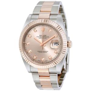 Datejust Sundust Diamond Dial Steel and 18 Everose Gold Watch 126331SNDO