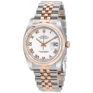 Datejust White Roman Dial Jubilee Bracelet Two Tone Watch 116201WRJ