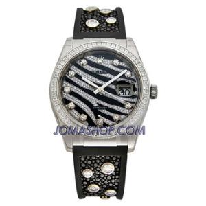 Datejust Zebra Stripe Diamond Dial Watch 116189BBR