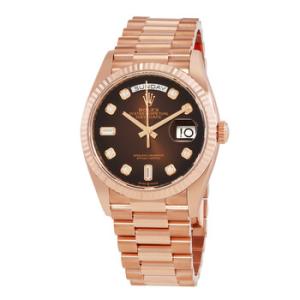 DayDate 36 Automatic Diamond Brown Dial Watch 128235CHDP