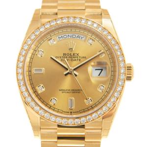 DayDate 36 Automatic Diamond Champagne Dial 18kt Yellow Gold President Watch 128348CDP