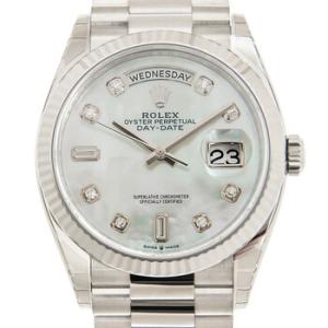 DayDate 36 Automatic Mother of Pearl Diamond Dial President Watch 128239MDP