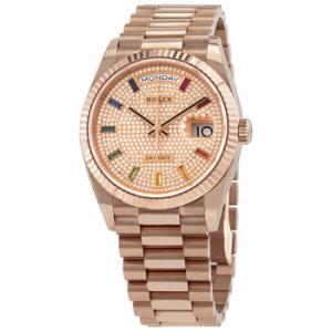 DayDate 36 Diamond Paved Dial 18kt Everose Gold President Watch 128235DSP