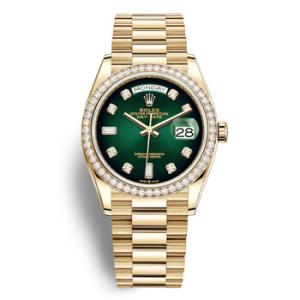 DayDate 36 Green Dial 18kt Yellow Gold President Watch 128348GNDP