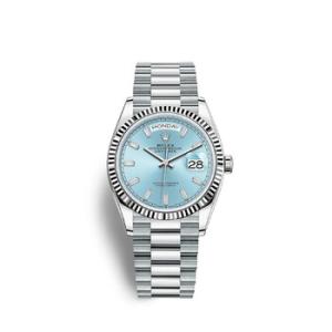DayDate 36 Ice Blue Bguette Dial Automatic Platinum President Watch M1282360009
