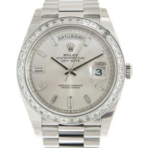 DayDate 40 Automatic Chronometer Diamond Silver Dial Watch 228396SDP