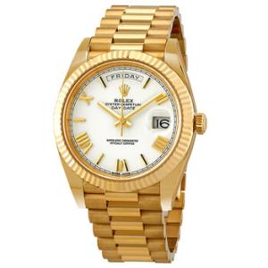 DayDate 40 Automatic White Dial 18kt Yellow Gold President Watch 228238WRP