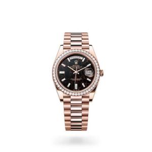 DayDate 40 Eisenkiesel Baguette Automatic Diamond Watch M228345RBR0016