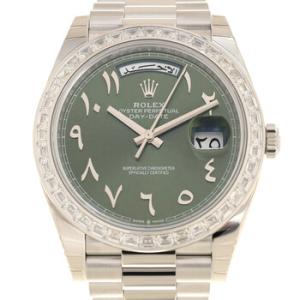DayDate Automatic Chronometer Diamond Green Dial Watch 228396TBR0032