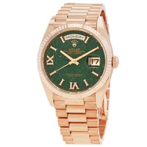 DayDate Aventurine Dial Automatic Chronometer Diamond Watch