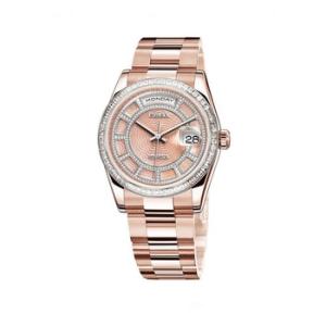 DayDate Carousel of Pink Mother of Pearl Dial 18ct Everose gold Automatic Watch 118395BR