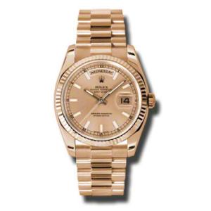 DayDate Champagne Dial 18K Everose Gold President Automatic Watch 118235CSP