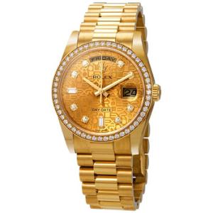 DayDate Champagne Jubilee Automatic 18kt Yellow Gold 36 mm President Watch118348CJDP