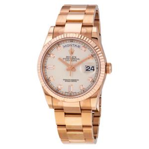 DayDate Ivory Diamond Dial Automatic 36mm 18kt Everose Gold Oyster Watch 118235IVDO