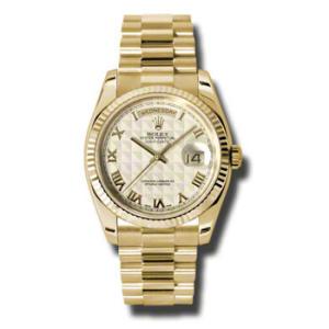 DayDate Ivory Pyramid Dial 18K Yellow Gold President Automatic Watch 118238IPRP