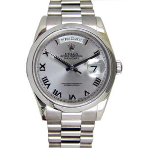 DayDate Silver Dial 18K White Gold President Automatic Watch 118209SRP