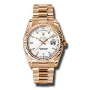DayDate White Dial 18K Everose Gold President Automatic Watch 118235WSP