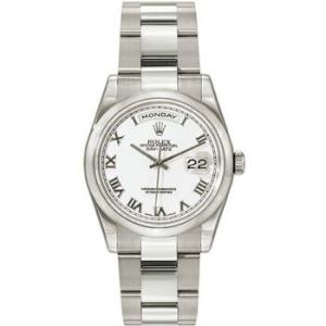 DayDate White Dial 18K White Gold Oyster Bracelet Automatic Watch 118209WRO