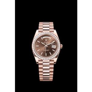 Day Date Chocolate DiamondSet Automatic Chronometer Diamond Watch 228345RBR0024