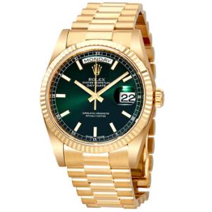 Day Date Green Dial Automatic 18K Yellow Gold Automatic Watch 118238GNSP