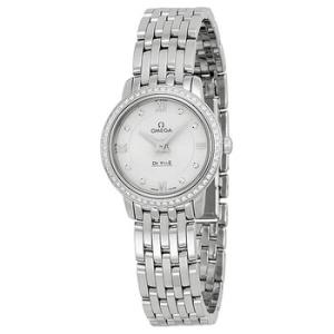 DeVille Prestige Silver Diamond Dial Stainless Steel Watch