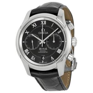 De Ville CoAxial Black Dial Black Leather Watch 431.13.42.51.01.001