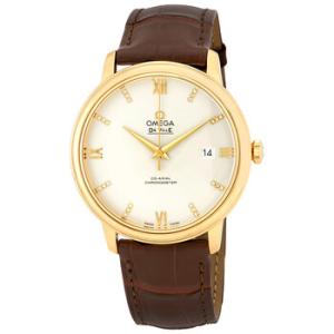 De Ville CoAxial  Automatic Silver Dial Brown Leather Watch