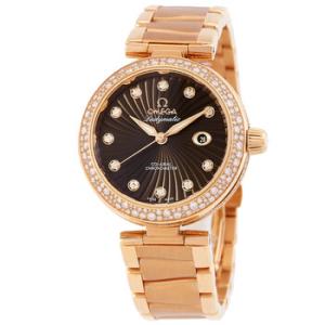 De Ville Ladymatic Brown Dial 18k Rose Gold Watch