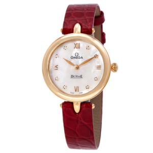 De Ville Prestige Dewdrop Mother of Pearl Diamond Dial 18K Gold Watch 424.53.27.60.55.001