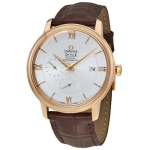 De Ville Prestige Silver Dial 18klt Rose Gold Automatic Watch
